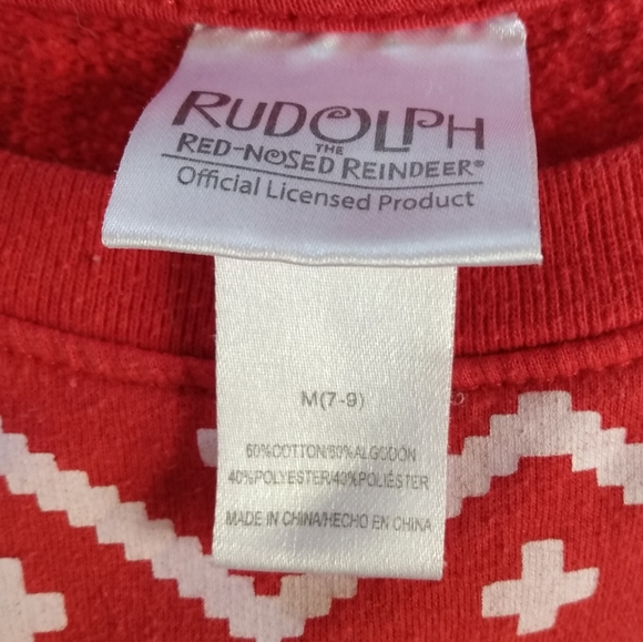 Rudolph Christmas Sweatshirt Women's Medium(Jrs) - Picture 3 of 3